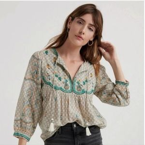 Lucky Brand Evelyn Embroidered Top